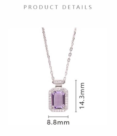 S925 Sterling Silver Perfume Bottle Necklace Pendant